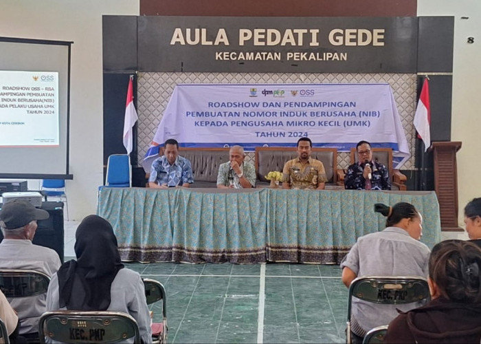 ROADSHOW: Masyarakat Kecamatan Pekalipan, mendapat sosialisasi pendampingan pembuatan NIB. Hal ini, bagian dari upaya DPMPTSP jemput bola menambah NIB.