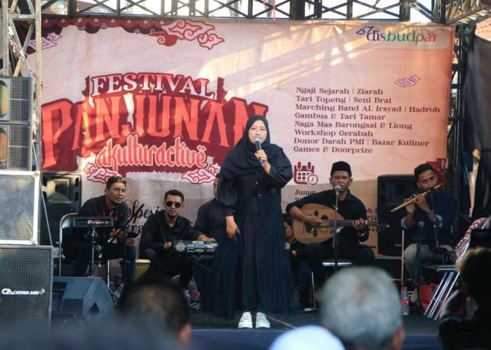 KESENIAN MUSIK Festival Panjunan Akultiractive memperkenalkan kesenian musik gambus yang menjadi ciri khas musik di Timur Tengah.