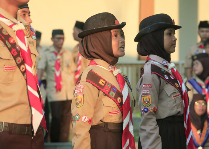 DASA DARMA: Ketua Kwarcab Pramuka Kota Cirebon Nashrudin Azis menyampaikan, anggota Pramuka dibentuk menjadi pribadi mulia, dengan pengamalan Dasa Darma Pramuka.