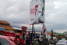 APK di Jalan Raya Kuningan-Cirebon Ditertibkan Tim Gabungan 