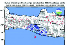 Terjadi 4 Gempa pada 12 Januari 2025