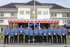 500 ASN Kuningan Upacara HUT KORPRI ke 53 di Gedung Setda Baru