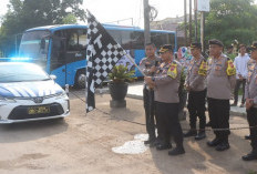 Kapolres Lepas Rombongan Pemudik ke Jawa Tengah